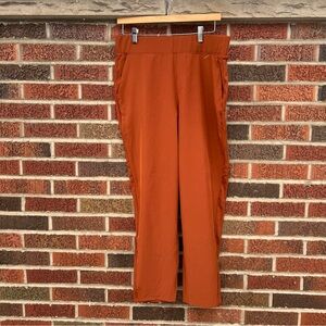 SoundStyle New York Los Angeles Burnt Orange Mid Rise Straight Fit Trousers